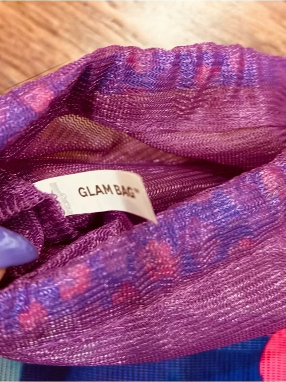 IPSY Glam Purple & Floral Mesh Cosmetic Bags